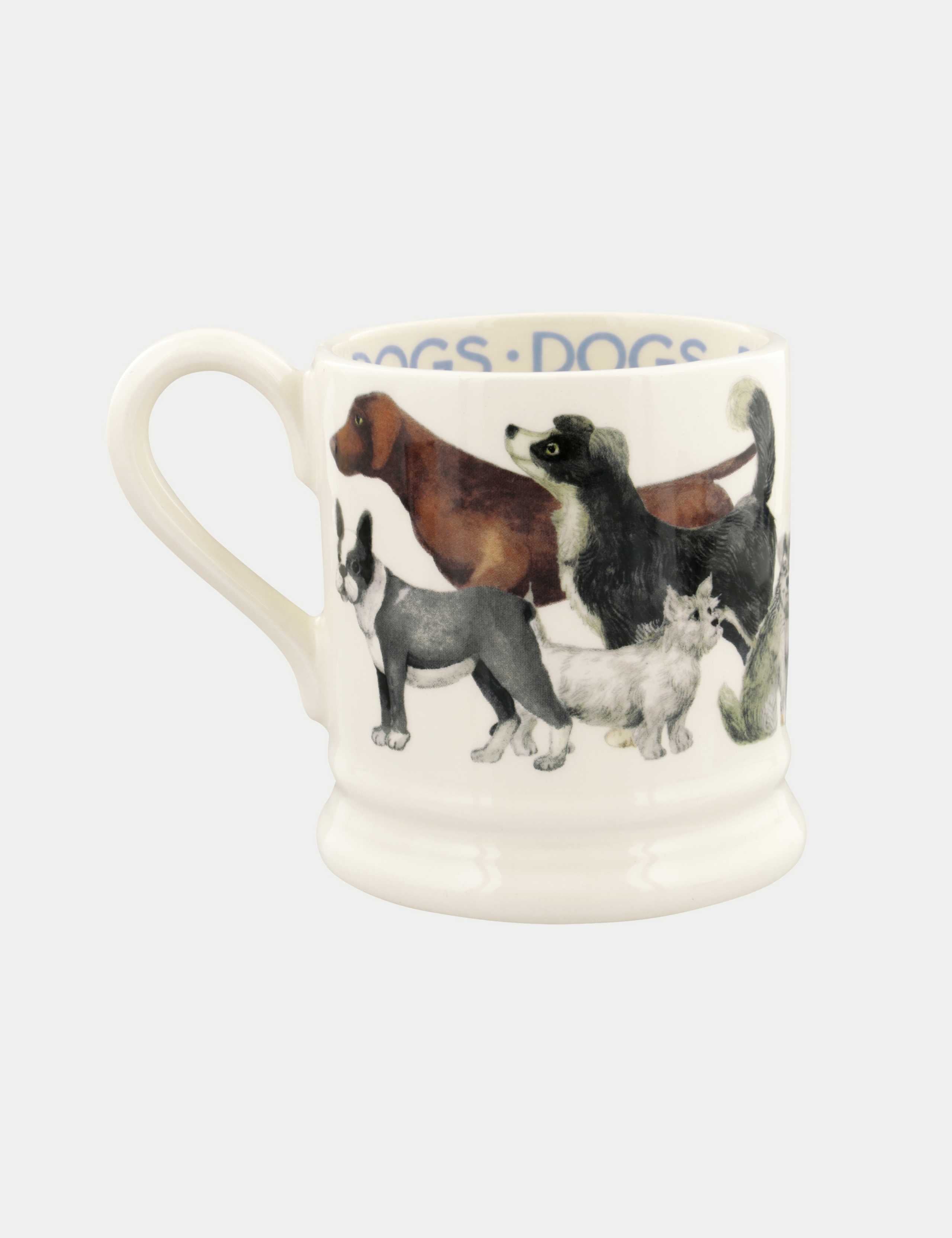 Emma Bridgewater ceramic mug with dog design 300ml - British product