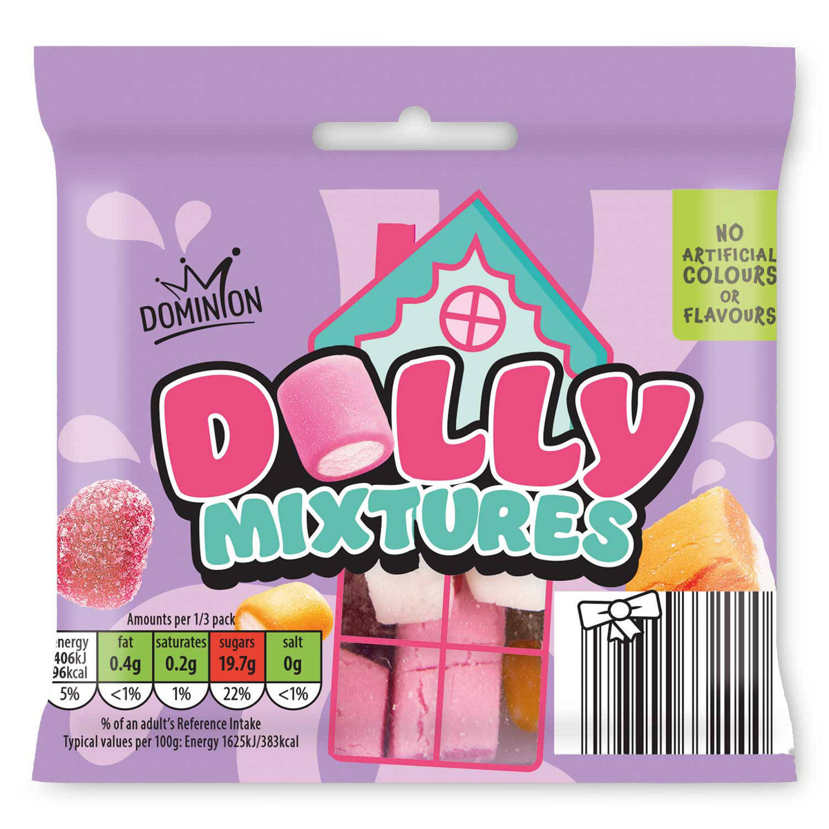 Dolly Mixtures multi-coloured sweets, UK version