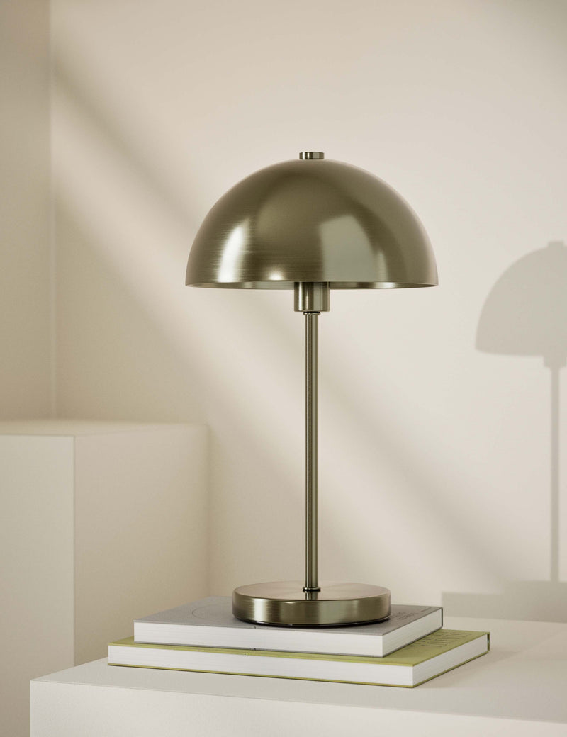 Dome table lamp in refined metal 34.6 cm - British product