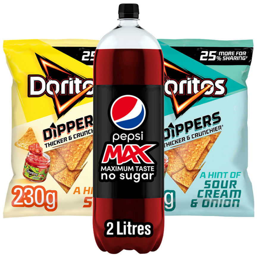 Doritos Dippers Sharing Tortilla Crisps & Pepsi Max Bundle GOODS ASDA   