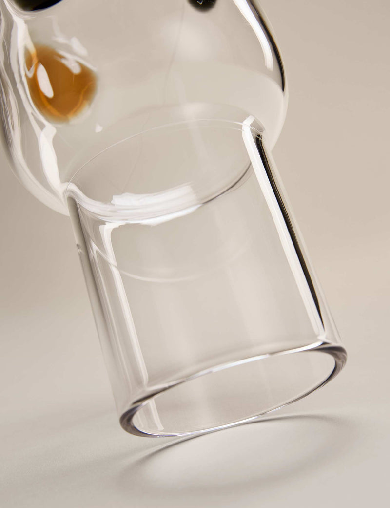 Dot Carafe glass decanter with abstract dot design - British product