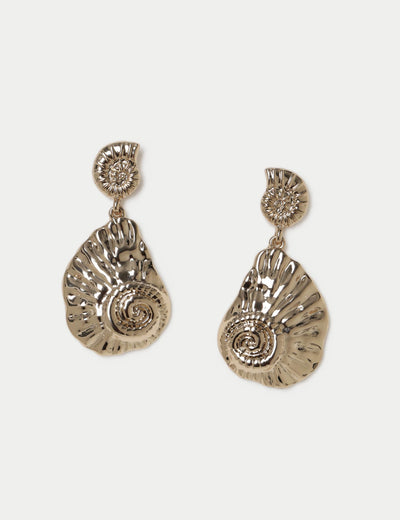 M&S M&S Collection Double Shell Drop Earrings- Buy online at McGrocer
