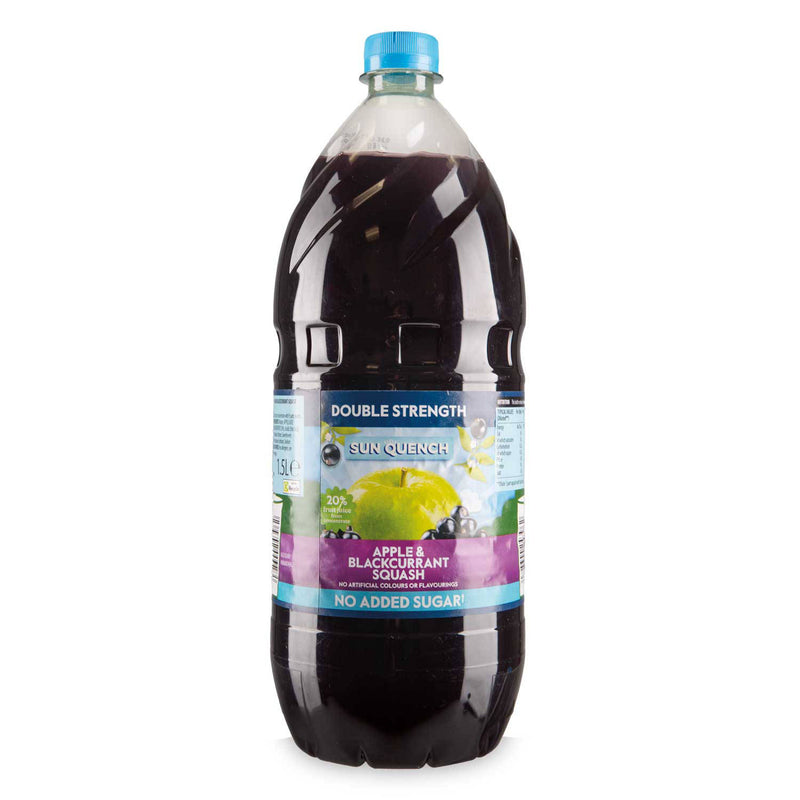 Double strength apple and blackcurrant squash 1.5L - British product