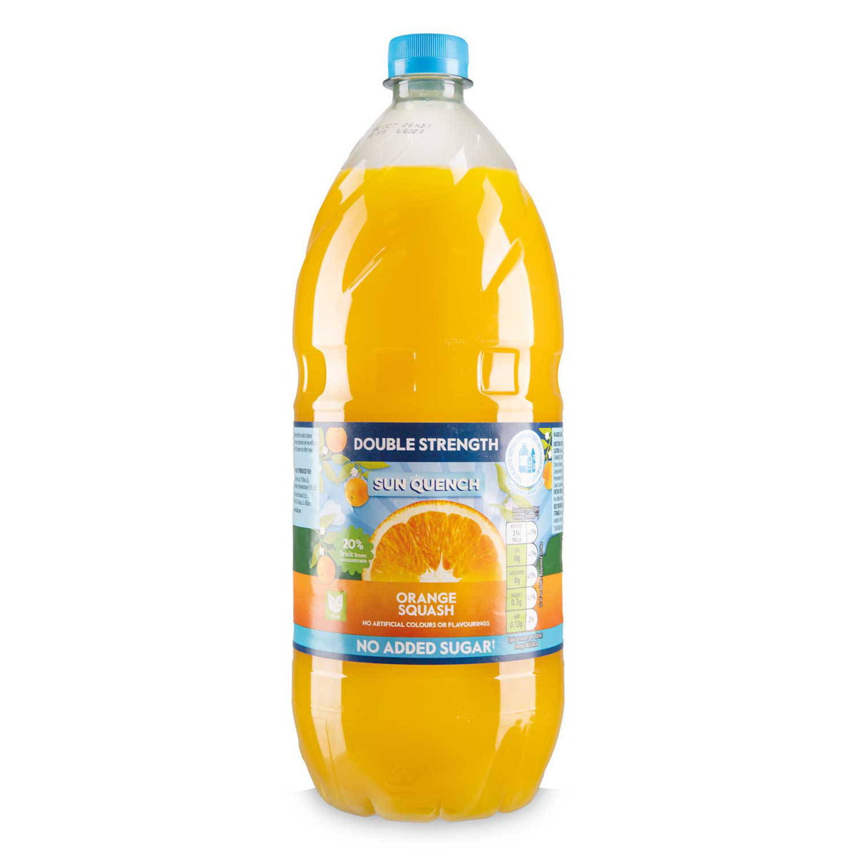 Double strength orange squash 1.5L no added sugar, UK version