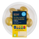 Stuffed Halkidiki olives with garlic and jalapeño, UK version