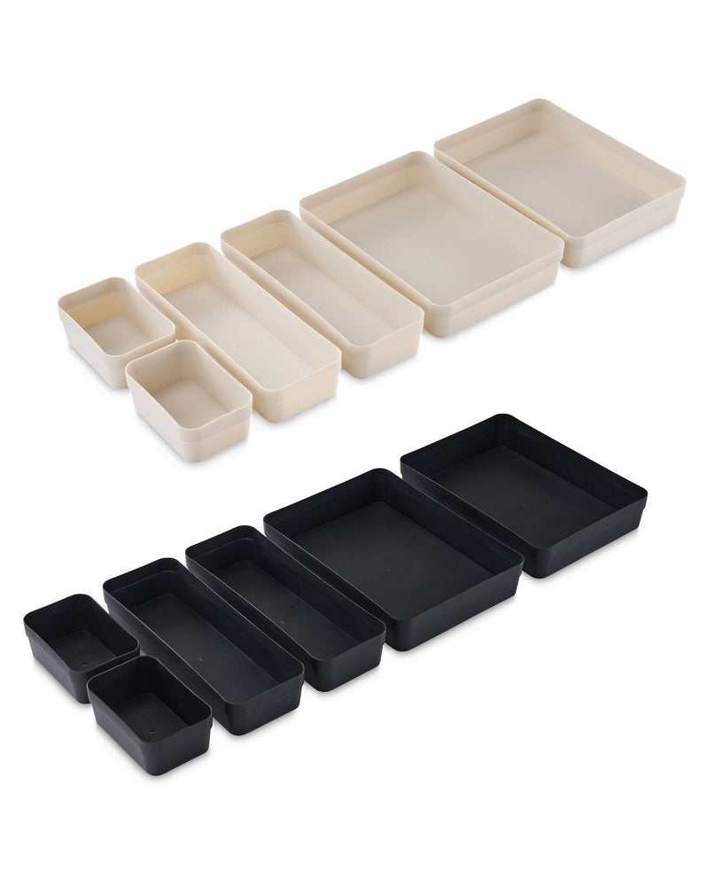 Drawer organiser 6-piece black or grey, UK version