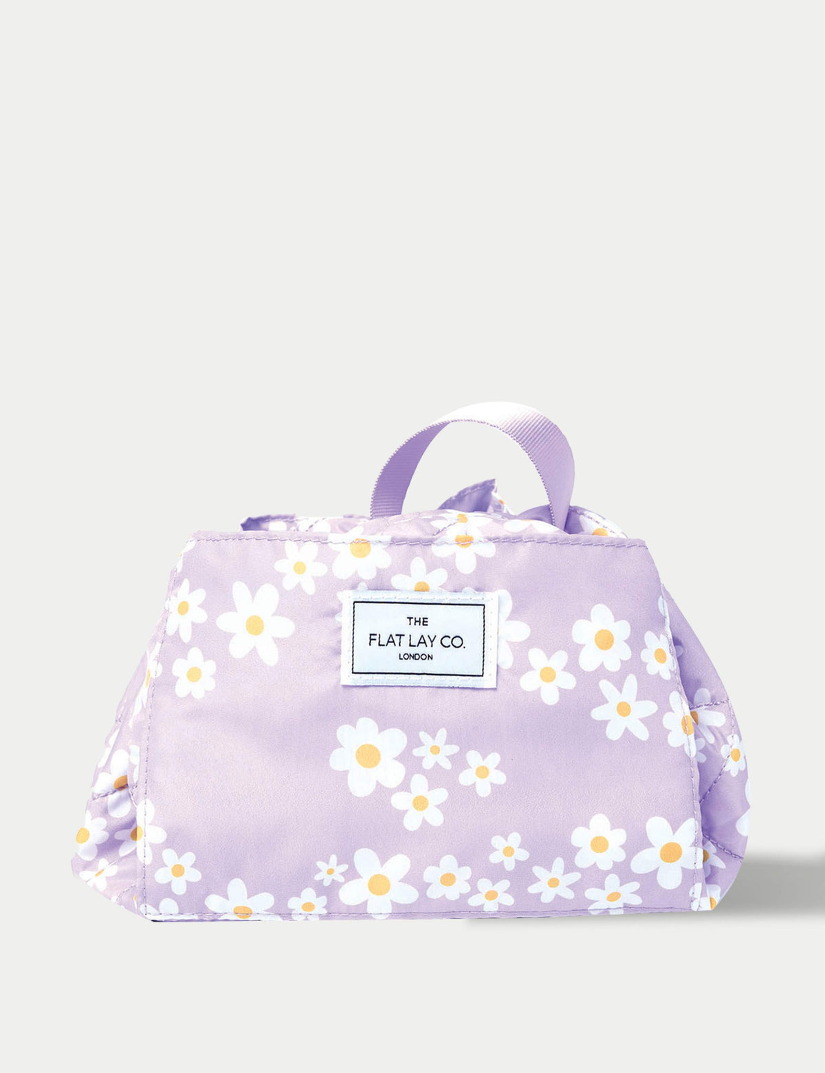 The Flat Lay Co. makeup bag lilac daisy, imported from the UK