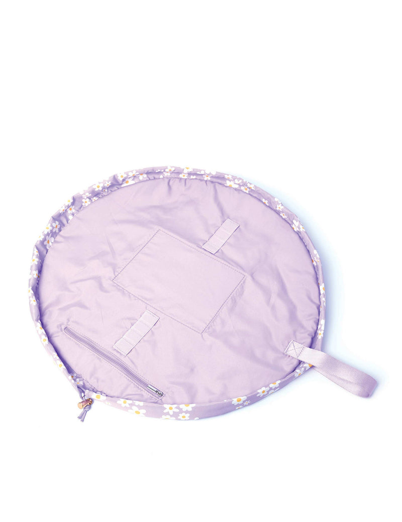 The Flat Lay Co. makeup bag lilac daisy, imported from the UK