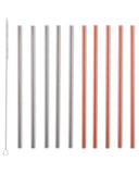 Reusable Metal Drinking Straws Curved or Straight