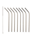 Reusable Metal Drinking Straws Curved or Straight