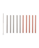 Reusable Metal Drinking Straws Curved or Straight