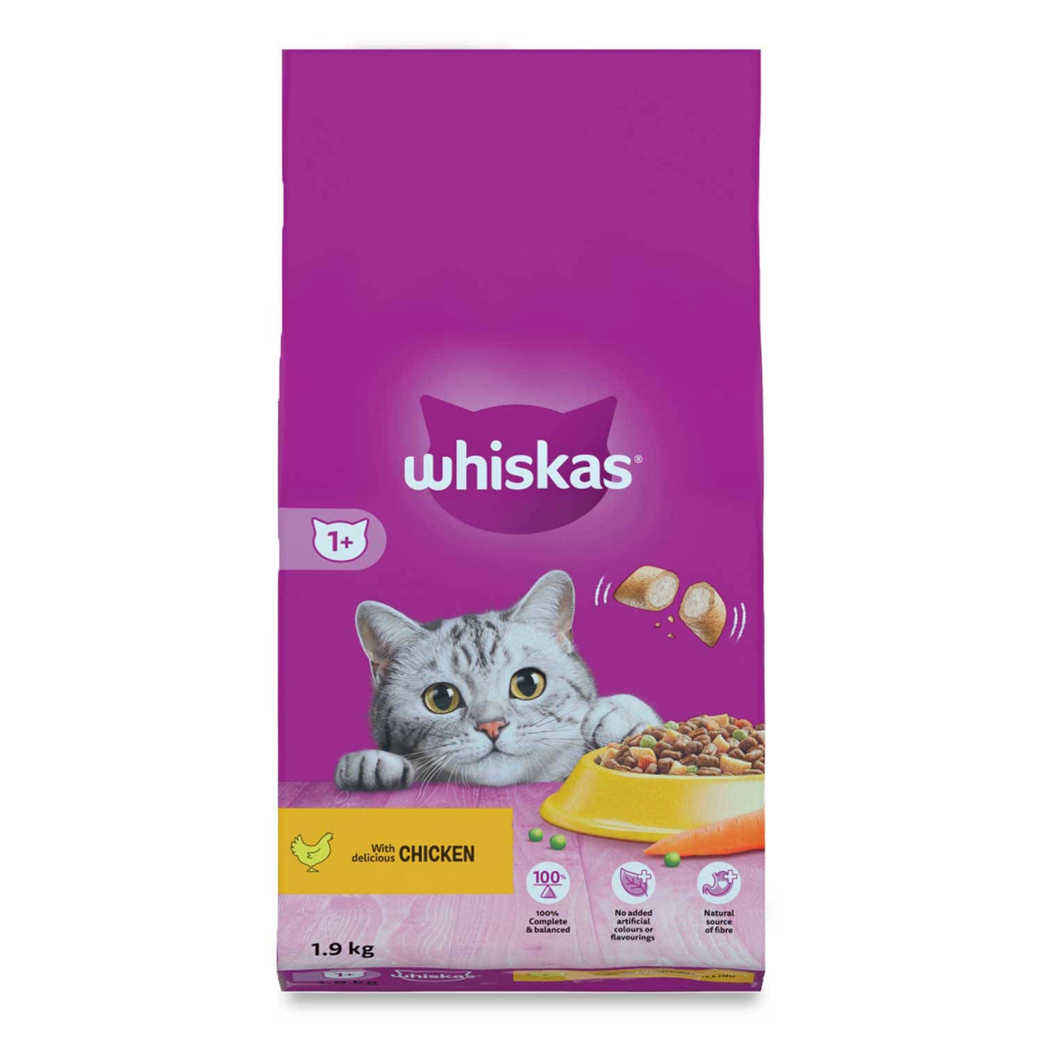 Dry cat food free from molluscs, may contain nuts, UK version