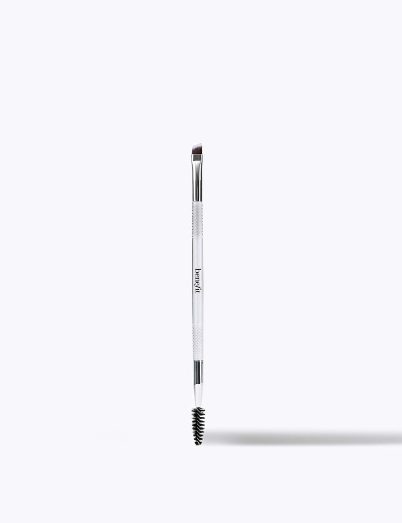 Dual-ended angled eyebrow brush with spoolie - British product