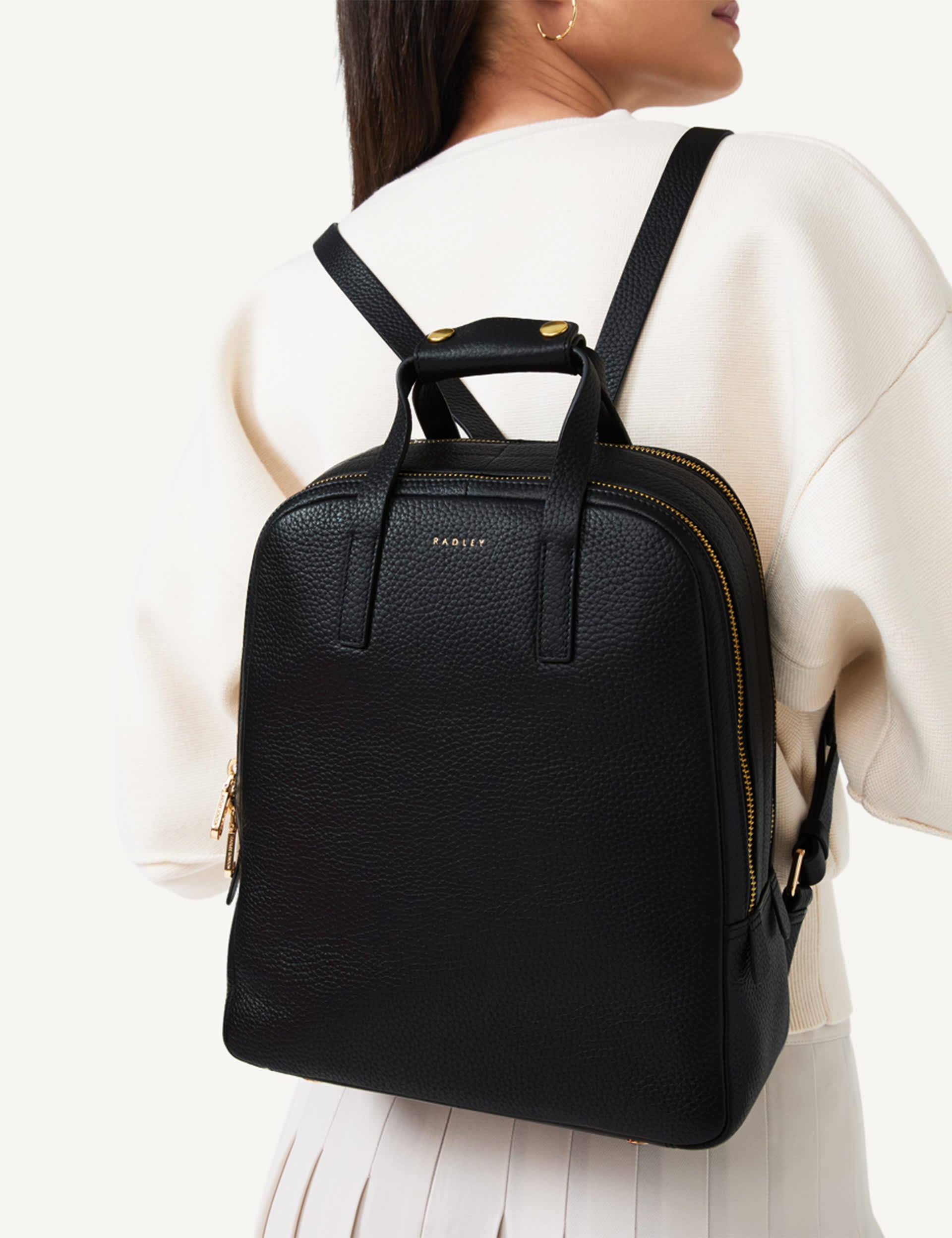 Radley London Dukes Place Icon leather zip backpack, UK version