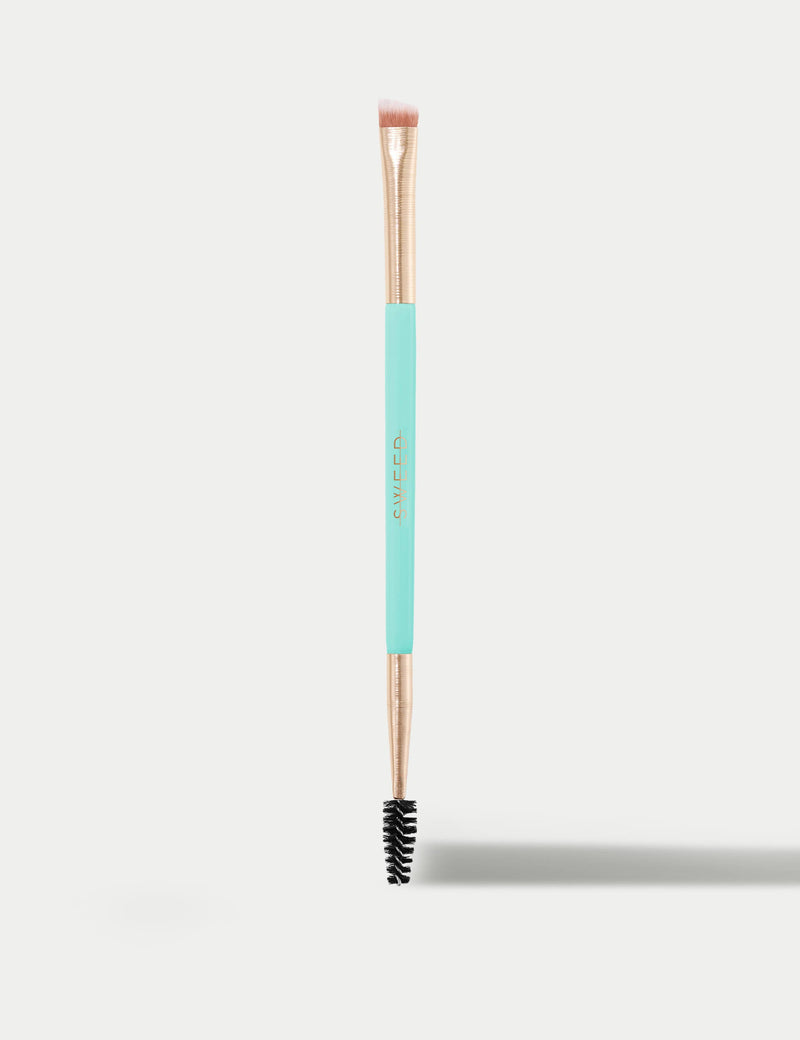 Sweed brow and liner brush with spoolie, imported from the UK