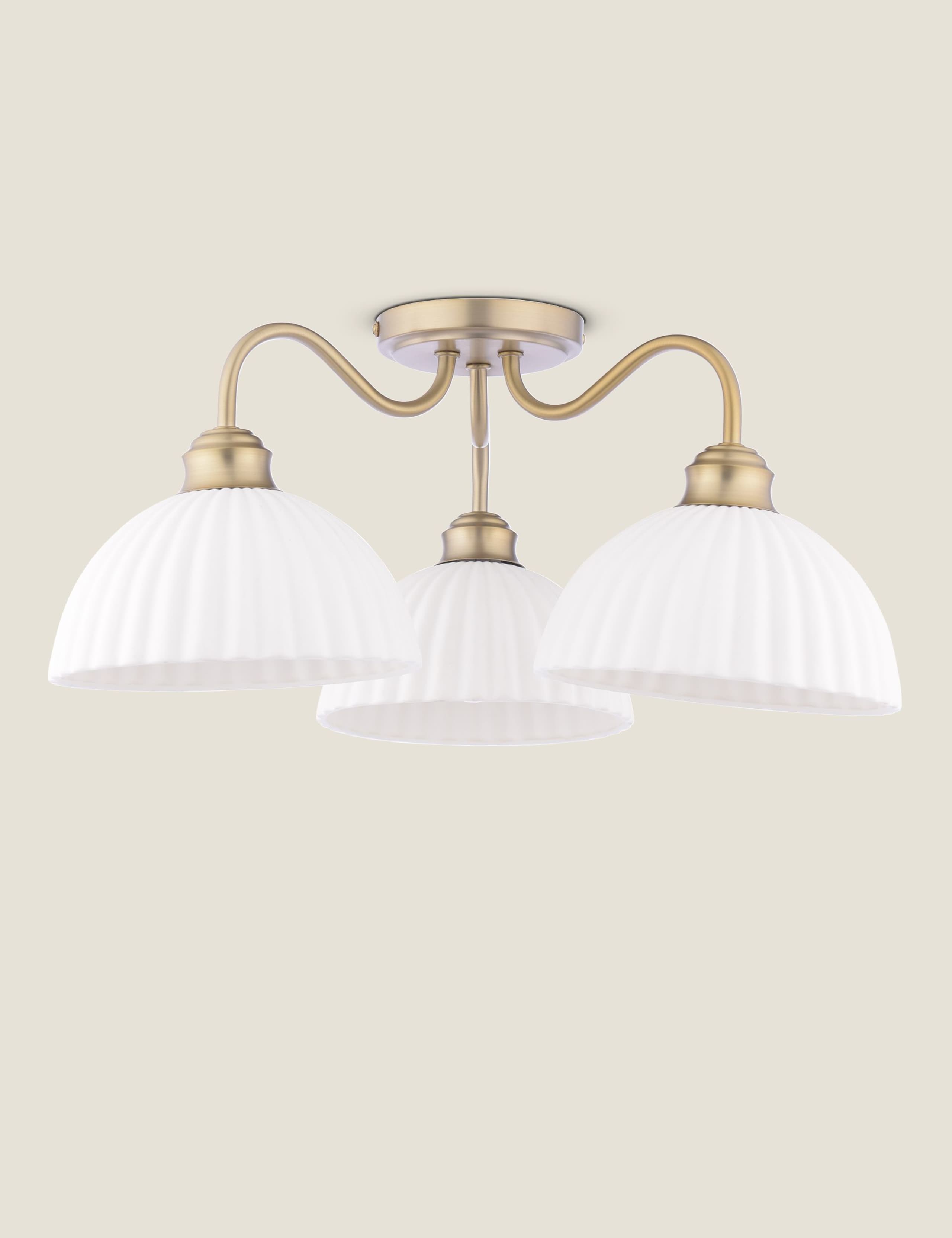 Laura Ashley Durford semi flush ceiling light 48cm, imported from the UK