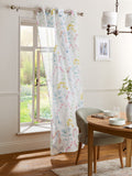Pastel Multi Isla floral eyelet voile curtain panel - British product