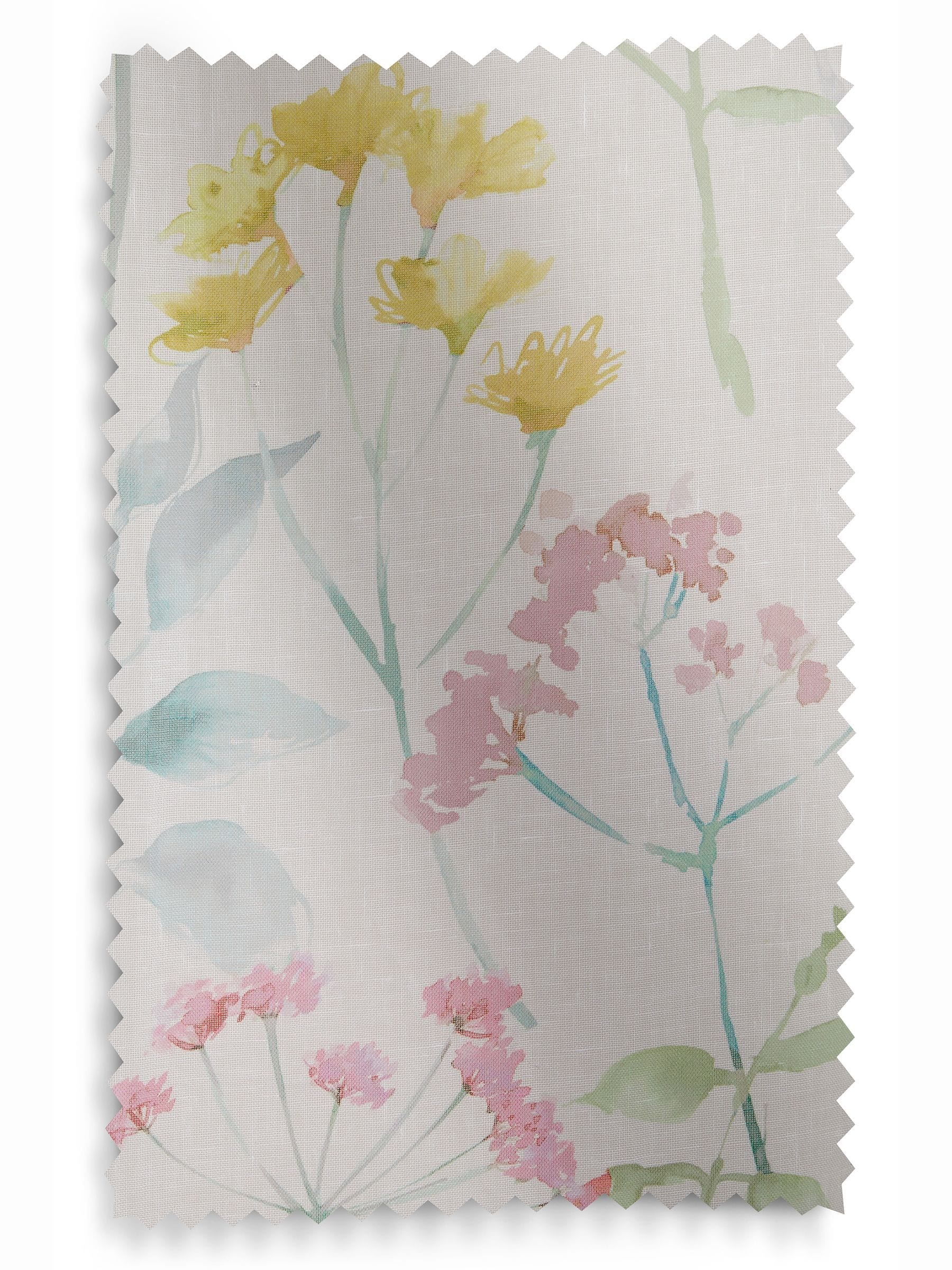 Pastel Multi Isla floral eyelet voile curtain panel - British product