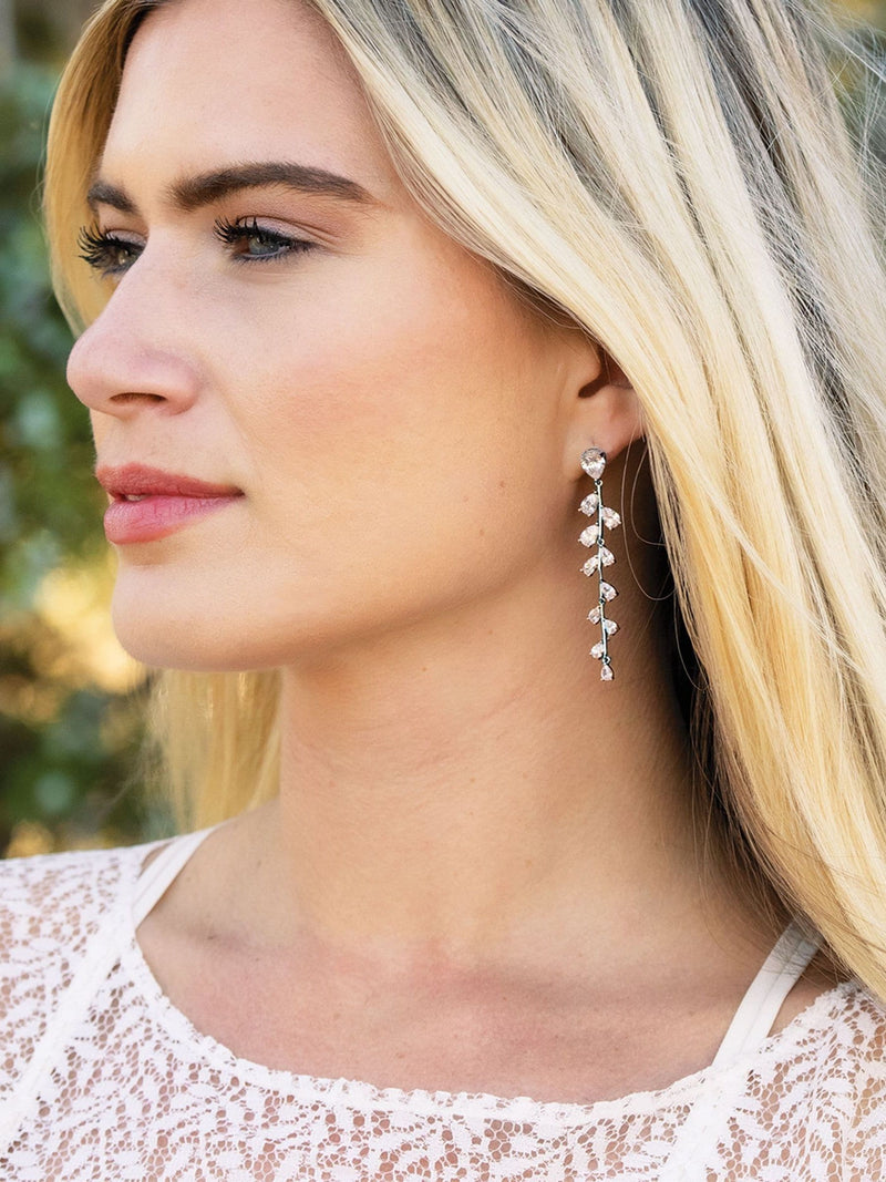 Ivory & Co silver plated willow trailing vine earrings, UK version