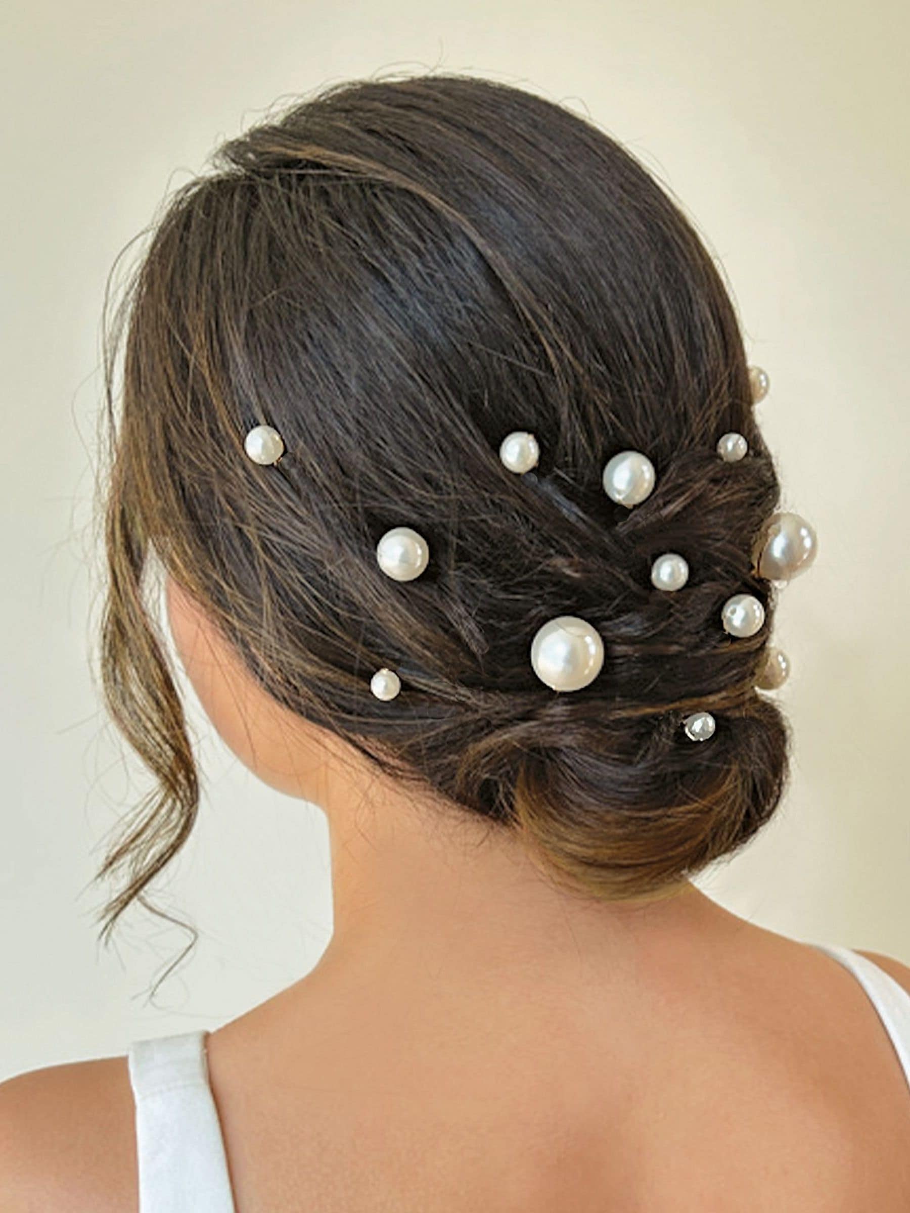 Ivory & Co silver pearl hairpin set, UK version