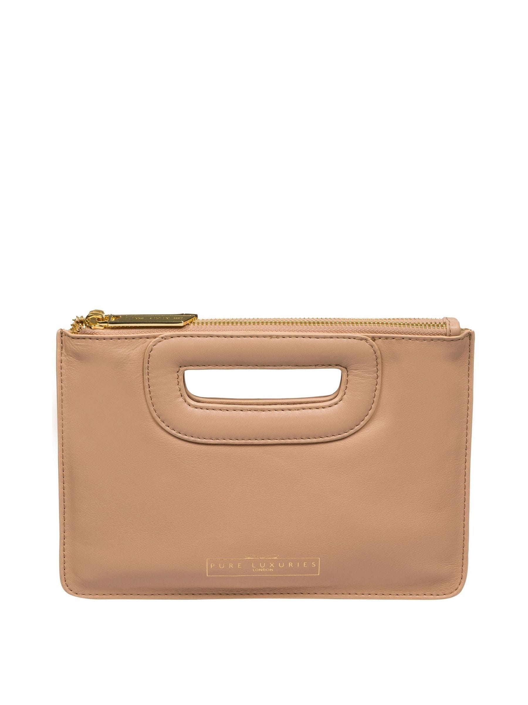 Pure Luxuries Black Esher Leather Clutch Bag
