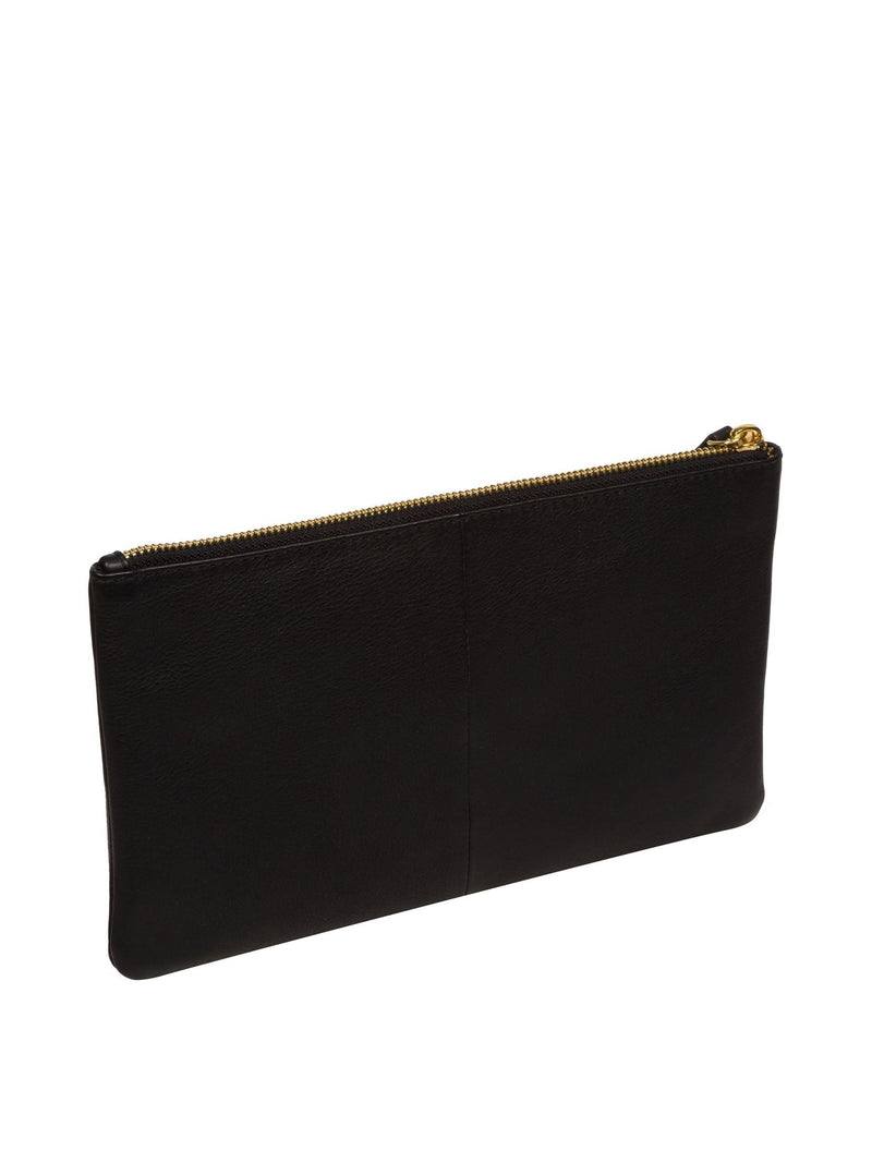 Pure Luxuries London black Wilmslow Nappa leather clutch bag - British product