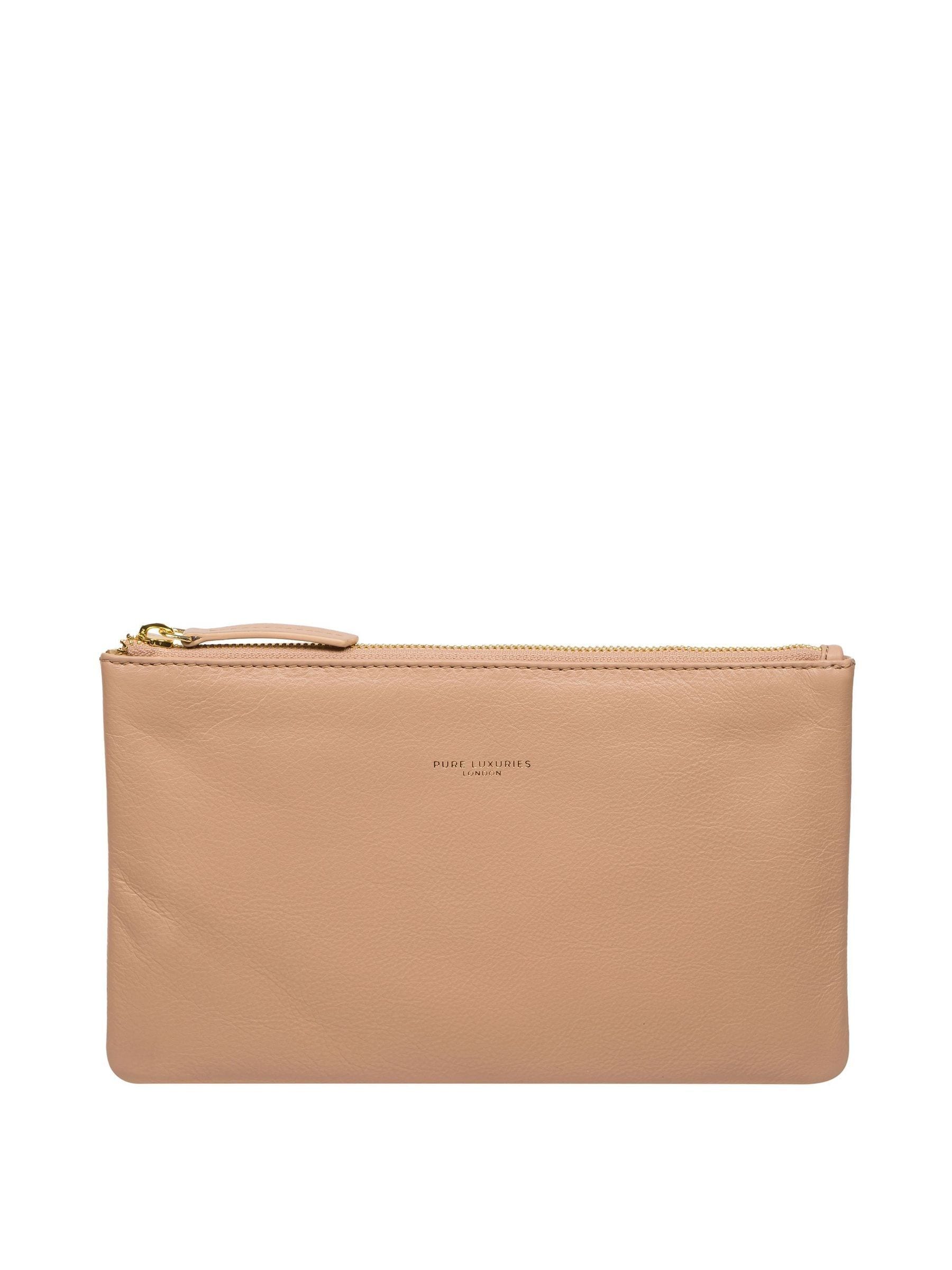 Pure Luxuries London Black Wilmslow Nappa Leather Clutch Bag