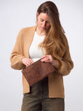 Pure Luxuries London Black Wilmslow Nappa Leather Clutch Bag