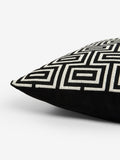Monochrome geometric jacquard cushion 50x50cm (British brand)