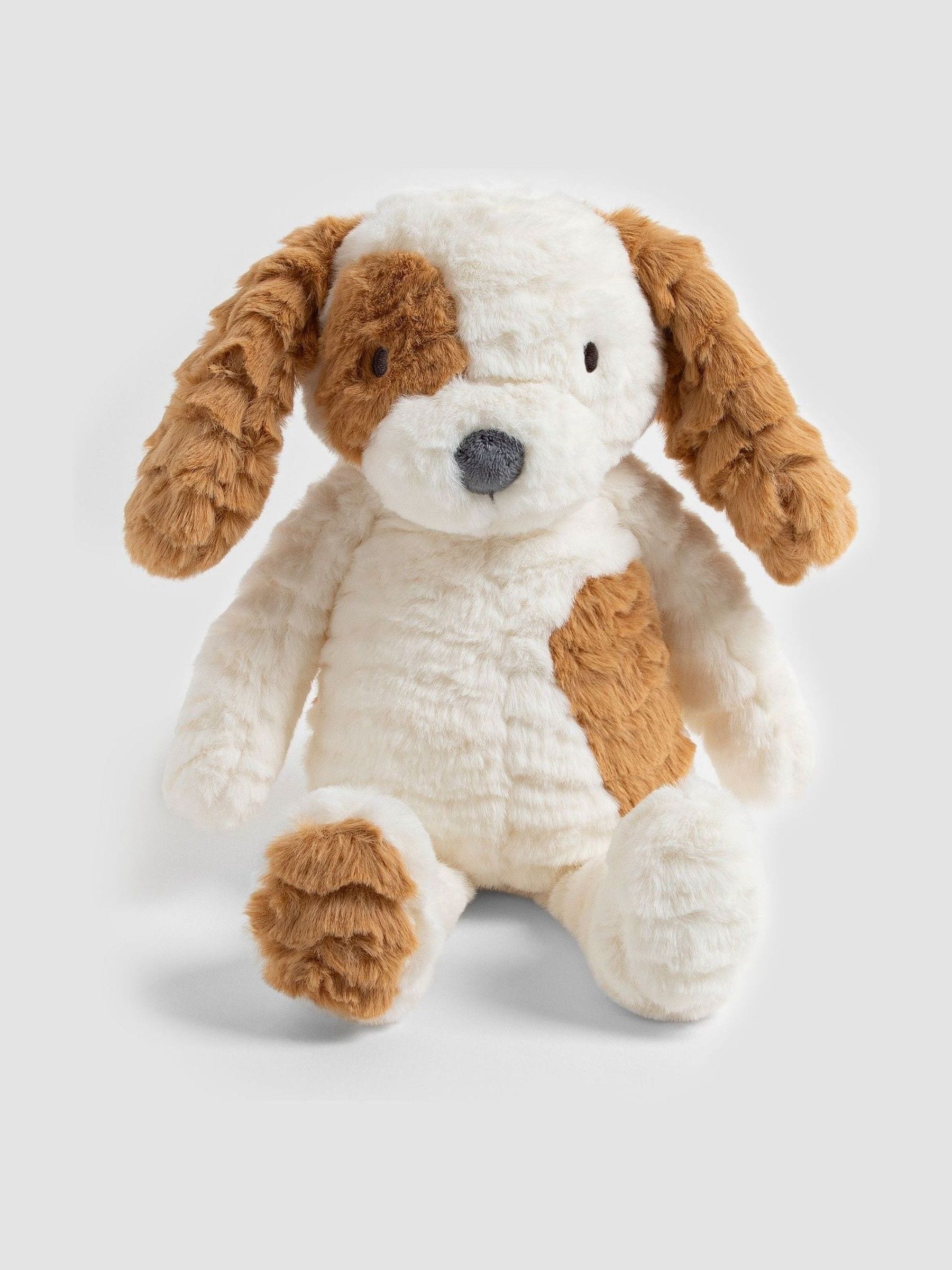 JoJo Maman Bébé Patch dog medium soft toy, imported from the UK