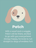 JoJo Maman Bébé Patch dog medium soft toy, imported from the UK