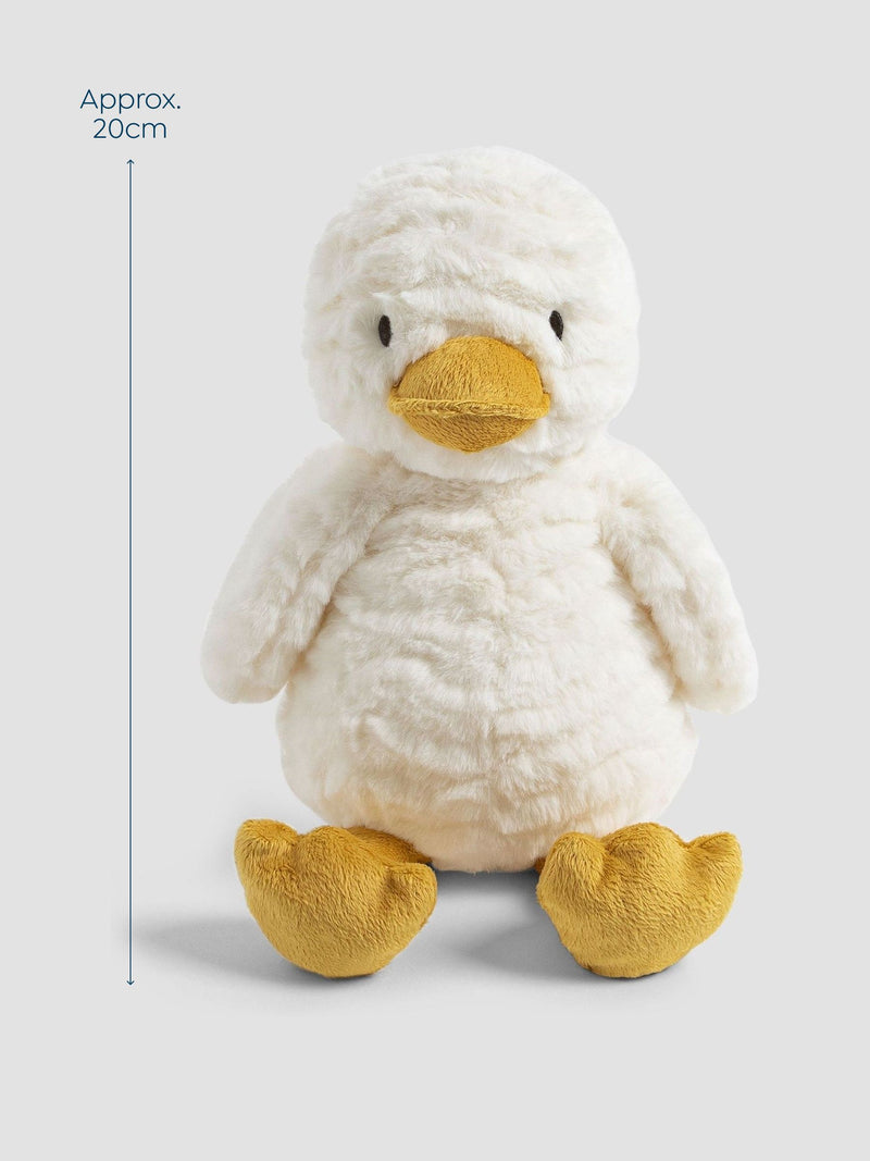 JoJo Maman Bébé Doris Duck medium soft toy, imported from the UK