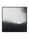 Monochrome abstract square canvas with black frame 80cm x 80cm, imported from the UK