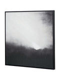 Monochrome abstract square canvas with black frame 80cm x 80cm, imported from the UK