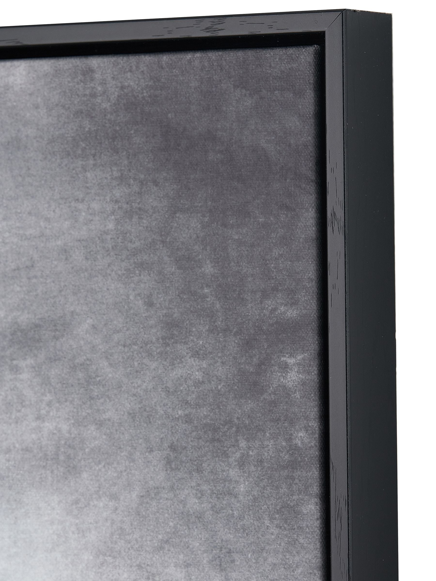 Monochrome abstract square canvas with black frame 80cm x 80cm, imported from the UK