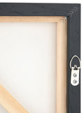 Monochrome abstract square canvas with black frame 80cm x 80cm, imported from the UK