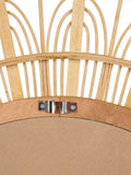 Pacific Natural wooden frame round wall mirror 90cm, imported from the UK