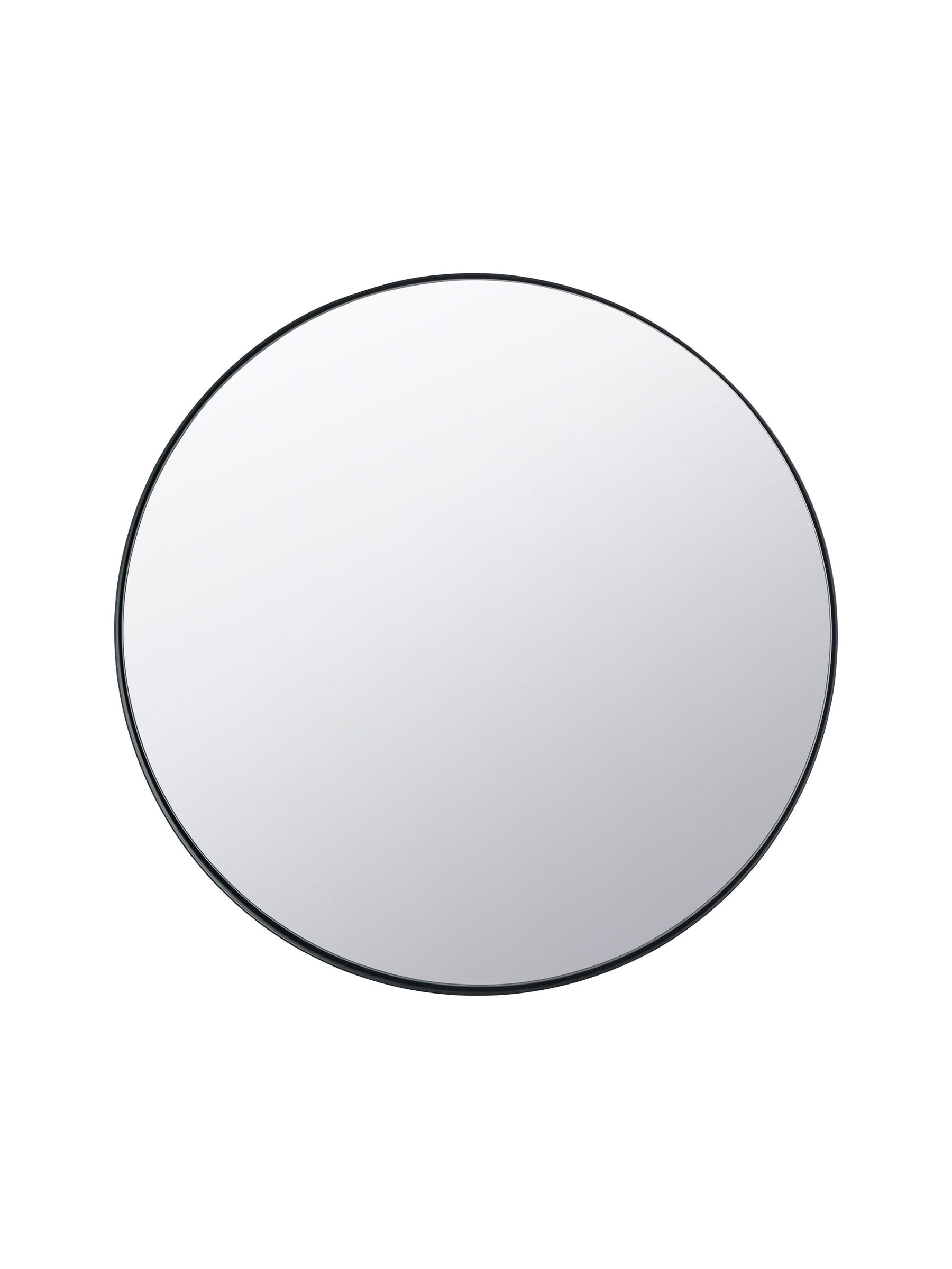 Pacific Black Slim Frame round wall mirror Medium, imported from the UK