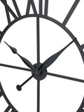 Pacific black metal large round wall clock, imported from the UK