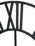 Pacific black metal large round wall clock, imported from the UK