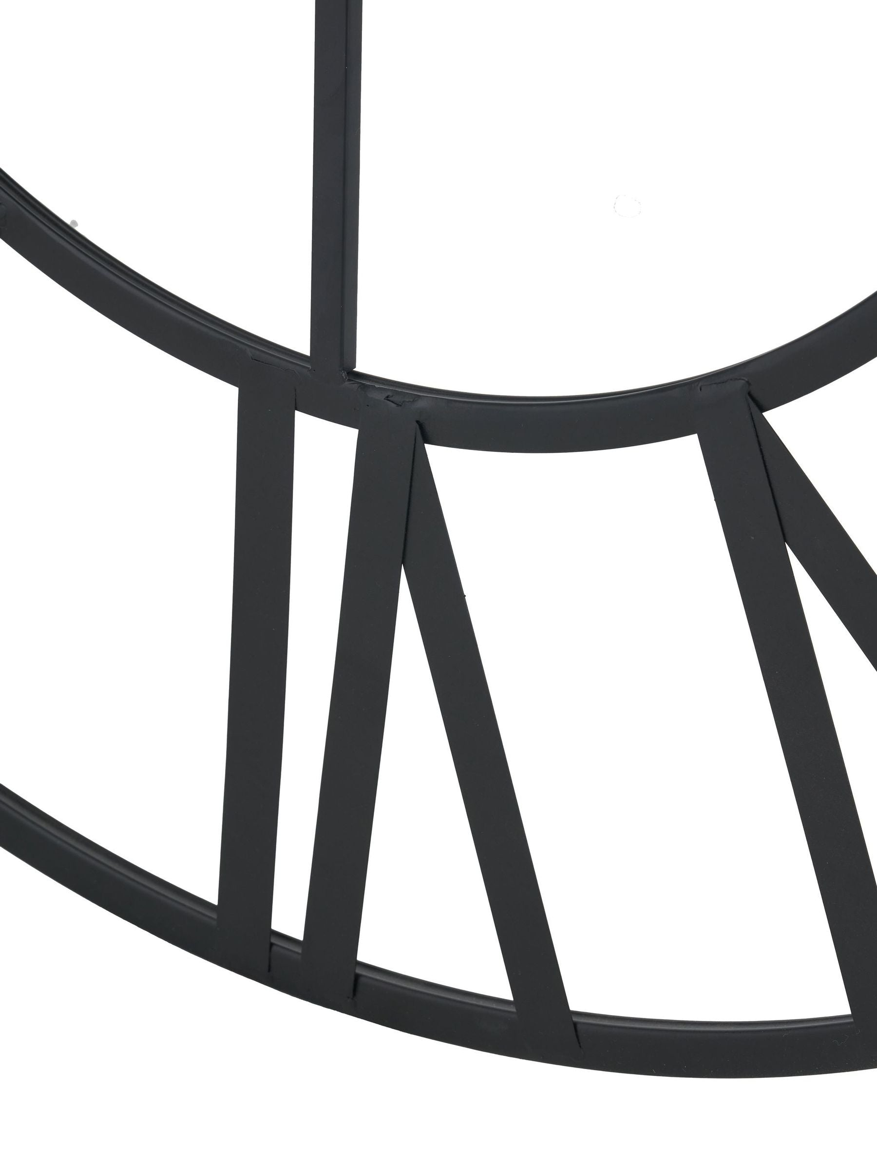 Pacific black metal large round wall clock, imported from the UK