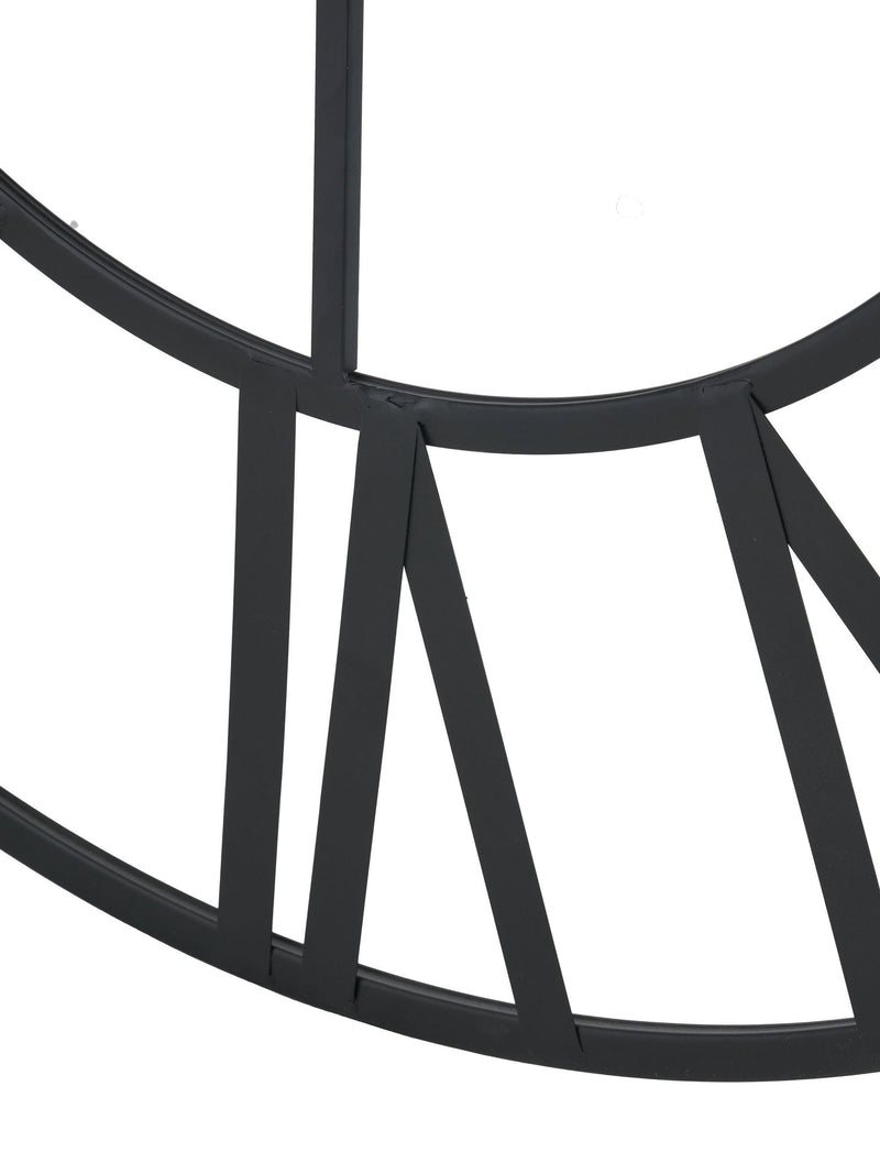 Pacific black metal large round wall clock, imported from the UK