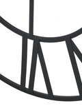Pacific black metal large round wall clock, imported from the UK