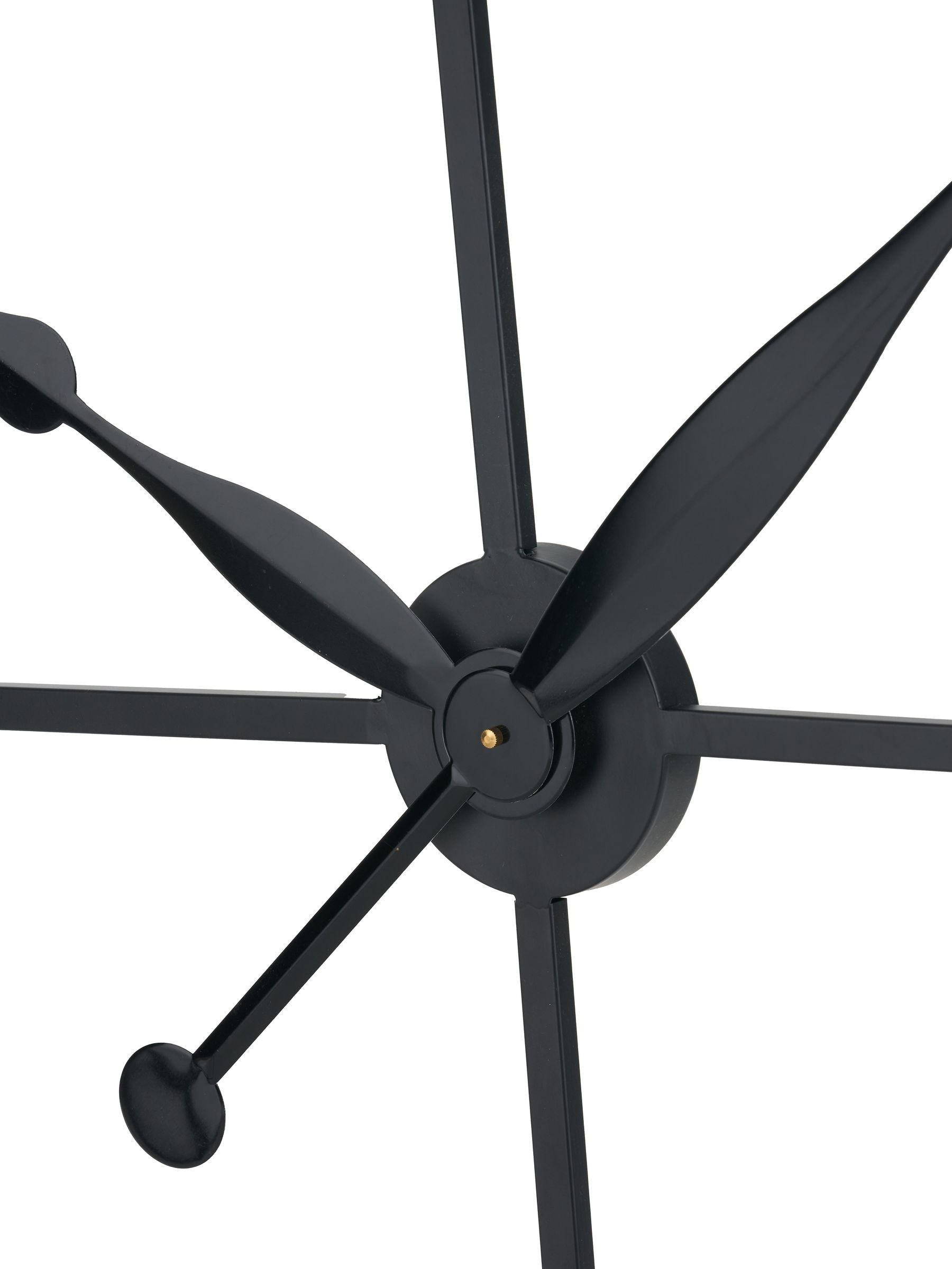 Pacific black metal large round wall clock, imported from the UK