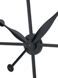 Pacific black metal large round wall clock, imported from the UK
