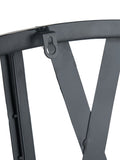Pacific black metal large round wall clock, imported from the UK