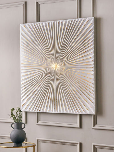 Pacific Gold Metal Sunburst Wall Art 100cm