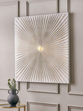 Pacific Gold Metal Sunburst Wall Art 100cm, imported from the UK