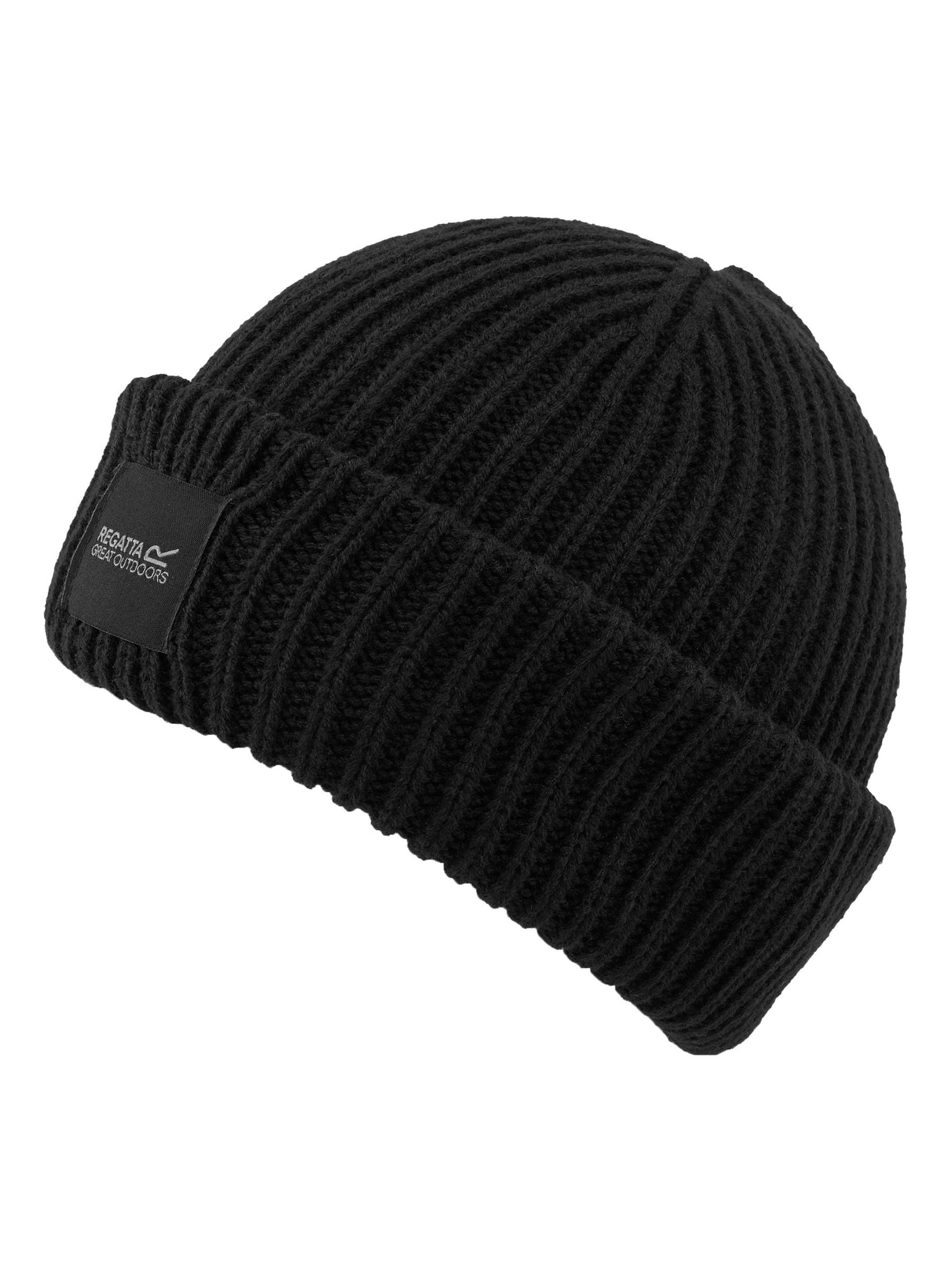 Regatta black fisherman beanie hat, imported from the UK