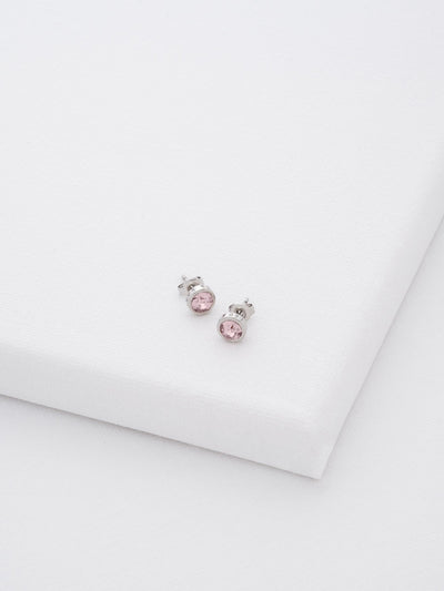 Boucles d'oreilles puces vintage rose et argenté Ted Baker